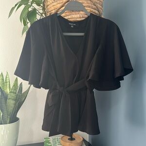 Black wrap shirt small